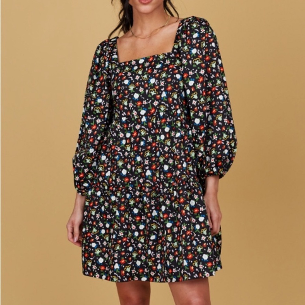 CROSBY by Molly Burch Piper puff sleeve floral dress